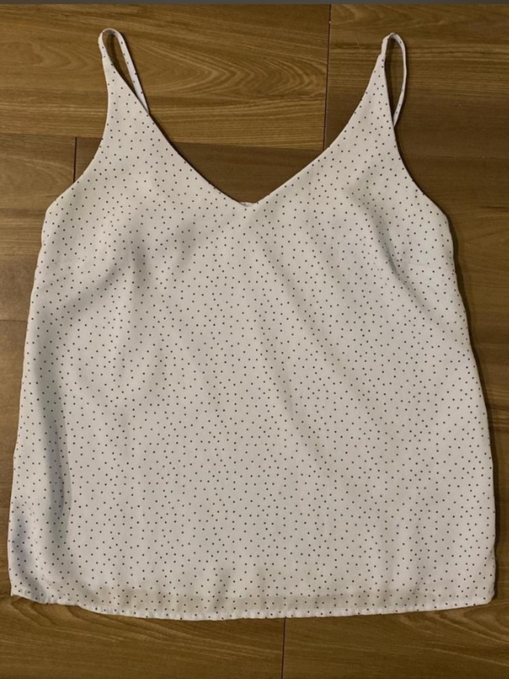 Banana Republic light blue/black Polka Dot V-Neck Cami